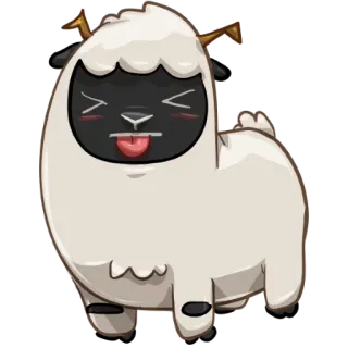 😝 동물, 양, 만화, 귀여운 telegram sticker