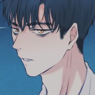 ➿ Anime, Masculino, Hombre, Dibujo animado, Retrato telegram sticker