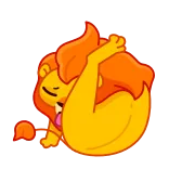 🖕 lion, animal, cute, sleepy, cartoon, funny telegram sticker