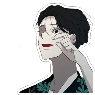 😹 naklejka, postać, anime, męski, portret telegram sticker