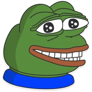 😅 Pepe the Frog pepe, frog, meme, cartoon, internet telegram sticker