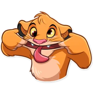 🤪 Simba The Lion King singa, kartun, hewan, anak singa, lucu telegram sticker