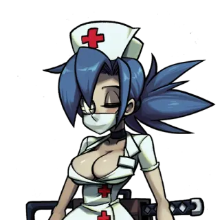 🌡 Valentine Skullgirls Anime, Perawat, Video game, Skullgirls, Valentine telegram sticker