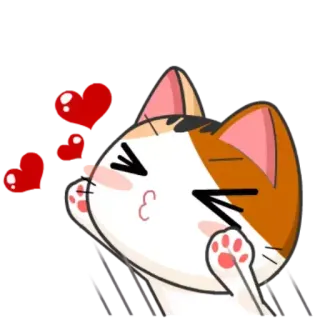 😘 猫, ハート, かわいい, 動物, ペット, キス telegram sticker