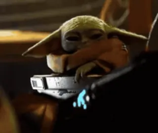 🟢 Baby Yoda The Mandalorian Baby Yoda, Grogu, The Mandalorian, Star Wars, süß, Weltraum, TV-Serie whatsapp sticker