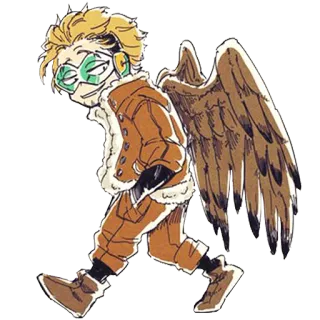 😏 Hawks My Hero Academia hawks, anime, wings, hero, mha whatsapp sticker