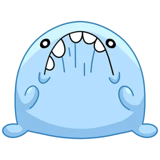 😫 Kartun, Blob, Biru, Monster, Lucu, Makhluk whatsapp sticker