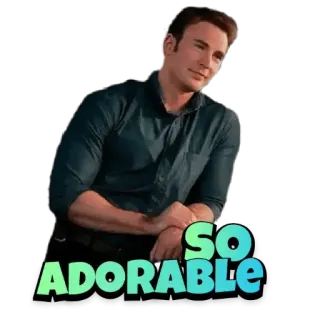 🤨 Chris Evans SO ADORABLE chris evans, adorable, mignon, acteur telegram sticker
