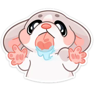 😛 animal, mignon, lapin, kawaii telegram sticker