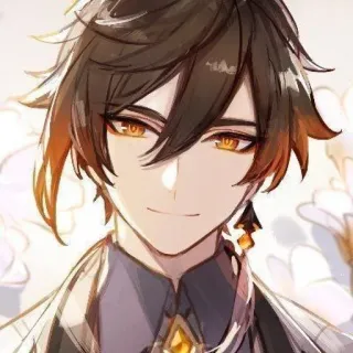 🍵 Zhongli Genshin Impact Anime, Mężczyzna, Postać, Zhongli, Genshin Impact, Gra wideo, Przystojny telegram sticker