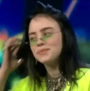 😏 Billie Eilish นักดนตรี, นักร้อง, คนดัง, ป็อปสตาร์ telegram sticker