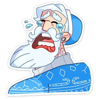 😭 ร้องไห้, น้ำตา, เศร้า, สีฟ้า, ฤดูหนาว, ตัวละคร, อิโมติคอน telegram sticker