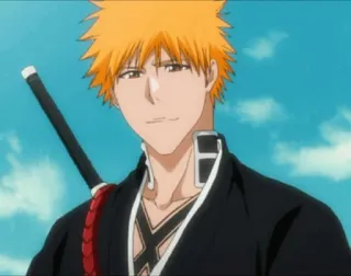 😊 Ichigo Kurosaki Bleach anime, manga, ichigo, bleach, sword, character telegram sticker