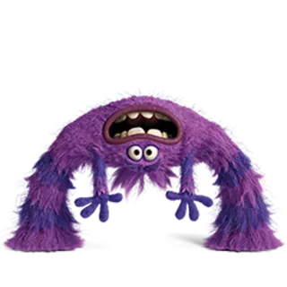 😂 George Sanderson Monsters, Inc. монстр, фиолетовый, пушистый, disney, pixar, мультфильм telegram sticker