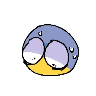 😰 Ucrânia, bandeira, triste, Polandball, meme, Countryball telegram sticker