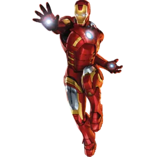 👨 Iron Man superhero, marvel, ironman, avengers, comic book, armor, flying telegram sticker