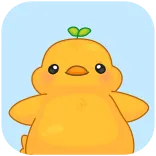 🤩 mignon, dessin animé, oiseau, jaune, cœur, amour, animal, joyeux telegram sticker