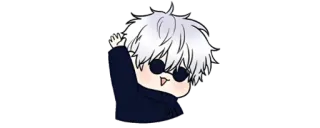 ✨ Gojo Satoru Jujutsu Kaisen Anime, Chibi, Gojo Satoru, Jujutsu Kaisen, Charakter telegram sticker
