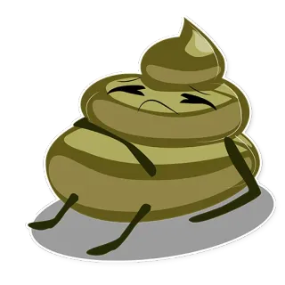 😵 caca, emoji, dibujo animado, marrón, montón, divertido, váter telegram sticker