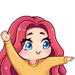 💃 мультфильм, девушка, милый, стикер telegram sticker