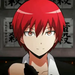 🎈 Karma Akabane Assassination Classroom Anime, Cabelo ruivo, Uniforme escolar, Personagem, Mangá, Assassination Classroom, Karma whatsapp sticker