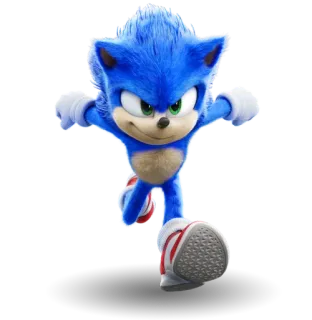 🦔 Sonic Соник, синий ёж, персонаж видеоигры, мультфильм, быстрый, бег telegram sticker
