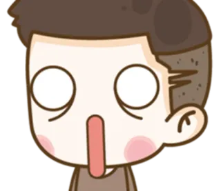 😱 dessin animé, choqué, surpris, bouche ouverte, animé telegram sticker