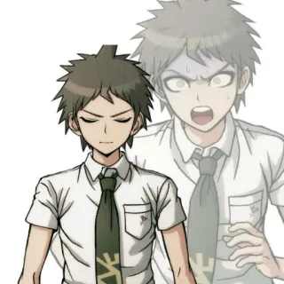 😣 Hajime Hinata Danganronpa Anime, Video game, Personagem, Masculino whatsapp sticker