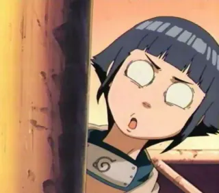 😱 Hinata Hyuga Naruto anime, dibujos animados, Hinata Hyuga, Naruto, impactado, ninja, chica anime telegram sticker