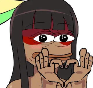 ❤ Pepe the Frog 페페, 개구리, 밈, 슬픈, 카와이, 귀여운, 인도 telegram sticker
