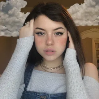 💞 mujer, belleza, retrato, chica, nubes, maquillaje, selfi telegram sticker