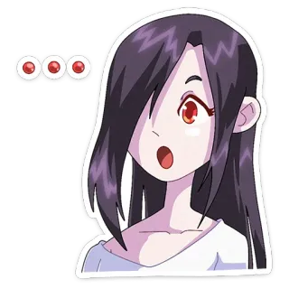 😮 ... Garota anime, Surpreso/a, Desenho animado, Pergunta, Curioso/a telegram sticker