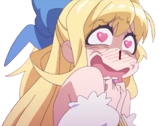 🥰 anime, cartoon, expression, heart eyes, blushing, kawaii telegram sticker