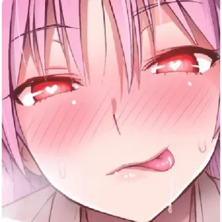 😝 Anime, Expresión, Sonrojo, Ecchi telegram sticker