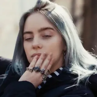 🕸 Billie Eilish cantante, celebrità, musicista, pop telegram sticker
