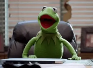 😀 Kermit the Frog カーミット, カエル, マペット, 人形, 緑 telegram sticker