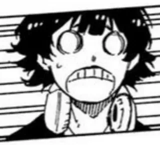 😱 manga, shocked, surprised, anime whatsapp sticker