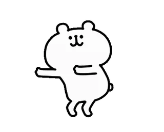 💨 oso, dibujos animados, animal, lindo, baile telegram sticker