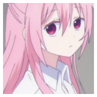 🛏 dziewczyna anime, różowe włosy, kreskówka, manga, słodkie, kawaii whatsapp sticker