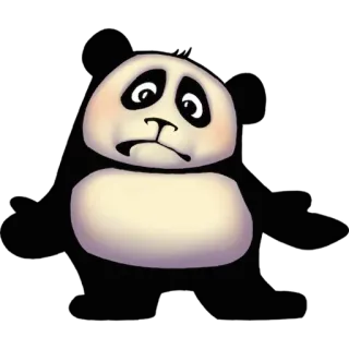 😕 Panda, Verdrietig, Dier, Sticker telegram sticker