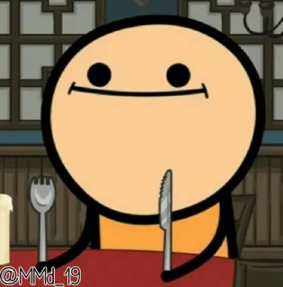 🙂 @MMd_19 stick figure, cartoon, eating, dinner, funny telegram sticker