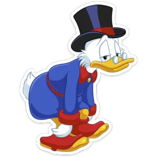 ☹️ Scrooge McDuck DuckTales Scrooge, McDuck, bebek, kartun, kaya, Disney telegram sticker