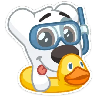 🛀 oso, dibujos animados, nadar, esnórquel, pato de goma, piscina, lindo telegram sticker