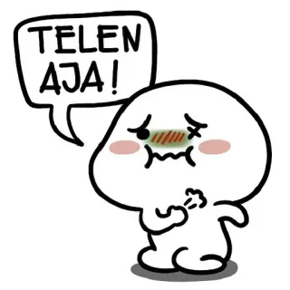 😢 TELEN AJA! Dibujo animado, Enfermedad, Triste, Molesto, Enfermedad, Personaje telegram sticker