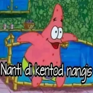 🏃 Patrick Star SpongeBob SquarePants Nanti di kentod nangis patrick estrela, bob esponja, desenho animado, ofensivo whatsapp sticker