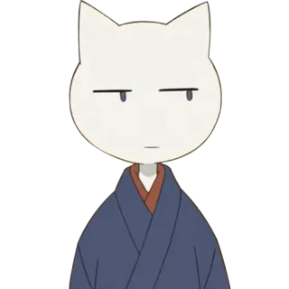😒 gatto, anime, inerme, neutro, semplice, cartone animato telegram sticker