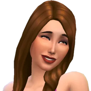 😏 sims, woman, smile, cartoon, cute telegram sticker