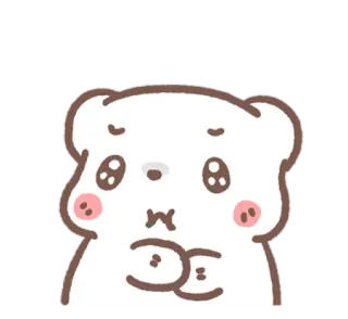 🧺 bear, cartoon, cute, animal, sticker whatsapp sticker