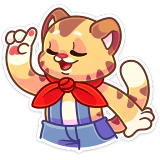 ☝️ gato, dibujos animados, lindo, animal, pegatina telegram sticker