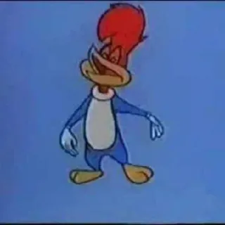 🕊 Woody Woodpecker 만화, 우디 우드페커, 웃긴, 고전, 애니메이션, 새 telegram sticker